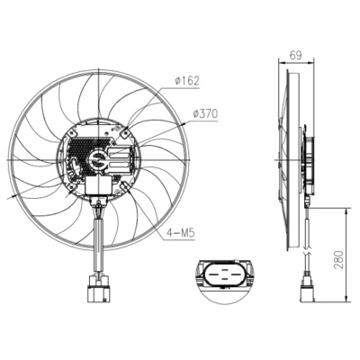 Afbeelding van Koelventilatorwiel NRF 47930