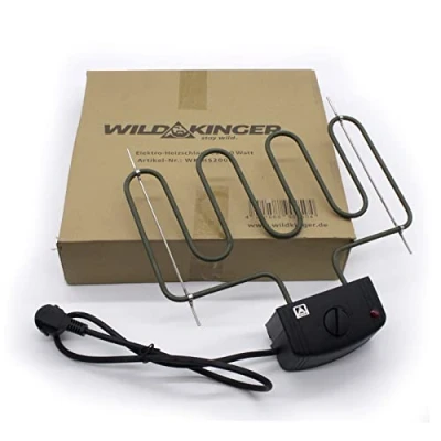 Afbeelding van Wildkinger Premium Universele elektrische verwarming, verwarmingsslang, verwarmingsspiraal, 2000 W, rookoven, BBQ
