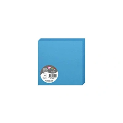 Afbeelding van Clairefontaine 2822C verpakking (met 25 dubbele kaarten pollen, gevouwen, 135 x mm) 210g, turquoise