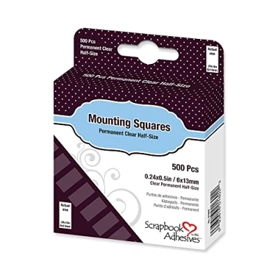 Afbeelding van 3L Mounting Squares Clear Half size