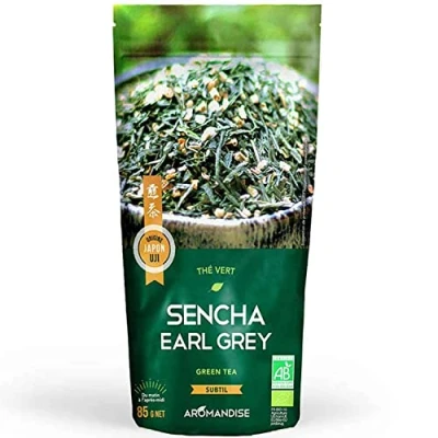 Afbeelding van Groene Thee Biologische Japanse Sencha Earl Grey 85 g