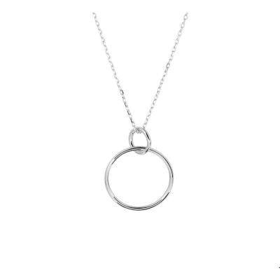 Afbeelding van Zilver Gerhodineerde Collier rondjes 1 1329250