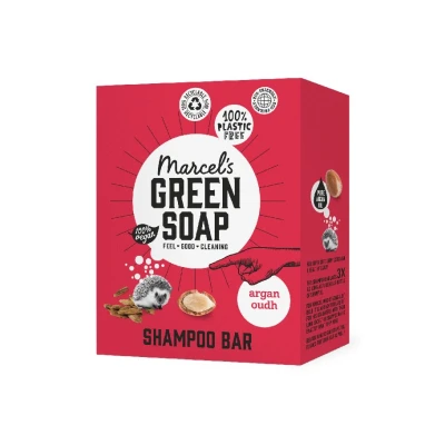 Afbeelding van 6x Marcel&#039;s Green Soap Shampoobar Argan&amp;Oudh 90 gr
