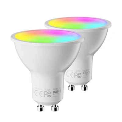 Afbeelding van Fitop smart wifi led verlichting, RGBCW, app, 4,7 W, dimbare meerkleurige lamp, compatibel met Alexa/Google Home, 2700 6500 K warm wit koud wit, 5 stuks
