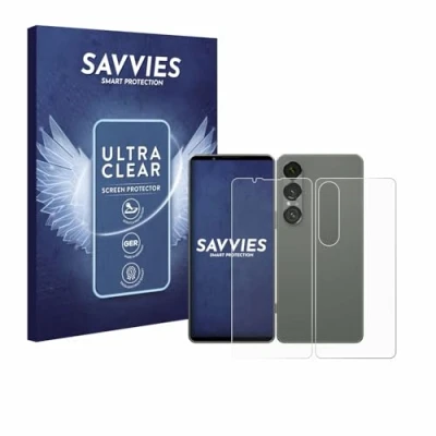 Afbeelding van Savvies Screenprotector voor Sony Xperia 1 VII (Voor+Achter) Folie Beschermfolie transparant (18 Stuks)