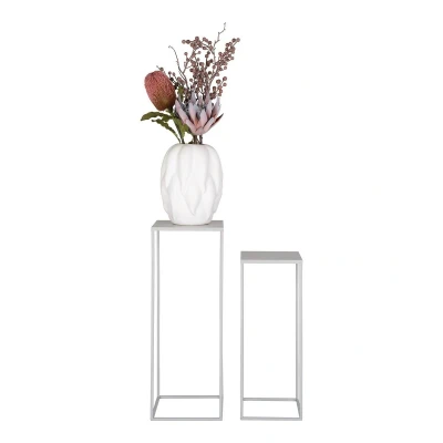 Afbeelding van Beja Flower Stand Stand, steel, cool grey, set of 2