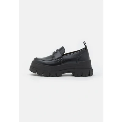 Afbeelding van Buffalo Vegan Aspha Loafer Instappers, Dames, Maat: 40, Black Hoogwaardig imitatieleer