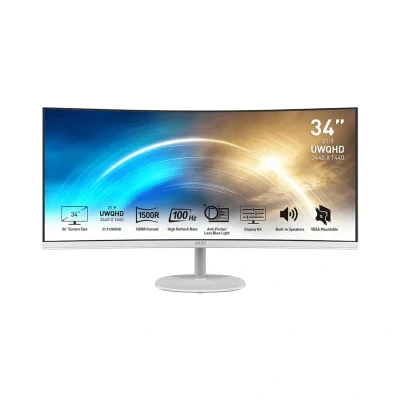 Afbeelding van Monitor MSI MP341CQW Wit 34&quot; UWQHD VA
