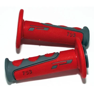 Afbeelding van PROGRIP Stuurgrepen 793, Cross, grijs/rood, voor 7/8 inch stuur, gesloten, zwart rood