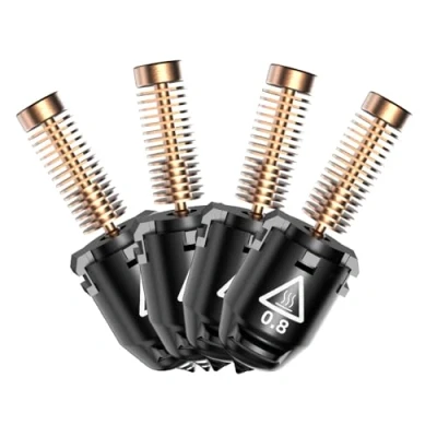 Afbeelding van FLASHFORGE AD5M serie mondstukbundel, 32 mm3/s hoge doorstroming, 35 s snelverwarming 200 C, 3S snelspanner 0,25/0,4 mm koperen mondstuk en 0,6/0,8 geharde stalen sproeier