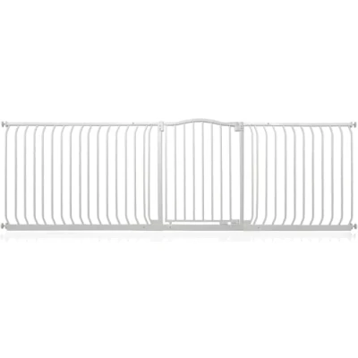 Afbeelding van Safetots Klemhekje met Gebogen Bovenkant, Klembevestging Tussen 234cm 243cm, Mat Wit, Geschikt voor Baby&#039;s en Peuters, Veiligheidshekje Trap Deur, Eenvoudig Geïnstalleerd