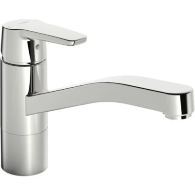 Afbeelding van Hansa polo 1 gats keukenkraan met 120 draaibare lage uitloop 21 6cm chroom 51482293