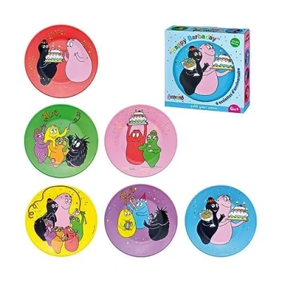 Afbeelding van Petit Jour Barbapapa Verjaardagsbordjes 6 delig Multicolour