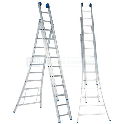 Afbeelding van Solide Reformladder 3 delig aluminium 3x10 treden