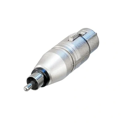 Afbeelding van Neutrik NA2FPMM RCA XLR kabel interface/gender adapter, zilverkleurig