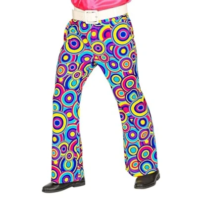 Afbeelding van Widmann Hippie Kostuum Jaren 70 Prins Van De Dansvloer Broek Man Multicolor Small / Medium Carnavalskleding Verkleedkleding