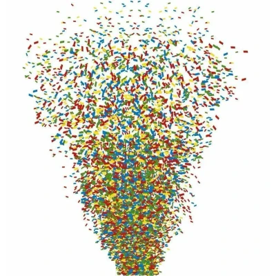 Afbeelding van confetti Multicolor zak van 1kg voor launcher