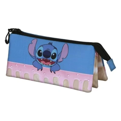 Afbeelding van Karactermania Lilo en Stitch Blauwe Drievoudige Etui Taart Disney