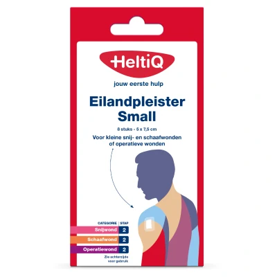 Afbeelding van 2x HeltiQ Eilandpleister Small 7,5 cm x 5 8 stuks