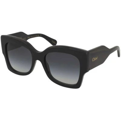 Afbeelding van Chloé Donna CH0252S 001 Occhiali da sole Acetato Nero Grigio Farfalla