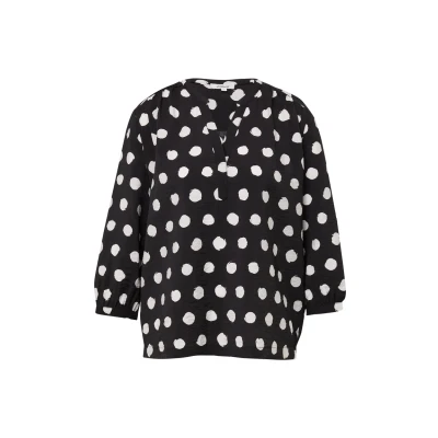 Afbeelding van s.Oliver Strukturierte AUS Blouse, Dames, Maat: 32, Schwarz