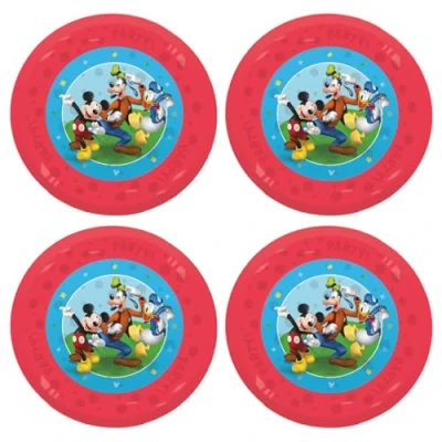 Afbeelding van Procos Mickey Rock the House plastic bord, 4 stuks, herbruikbaar, feestservies voor verjaardag of themafeest, Mouse