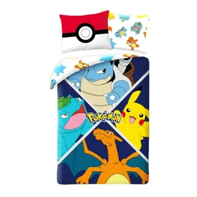 Afbeelding van Pokémon Dekbedovertrek Ball Eenpersoons 140 x 200 cm Polyester