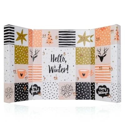 Afbeelding van accentra adventskalender Beauty met 24 make up &amp; cosmeticaproducten vrouwen lippenstift, wimpers, nagellak, oogschaduw, applicators en nog veel meer, Kerstkalender