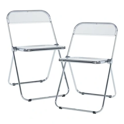 Afbeelding van Klapstoel set van 2 Pornainen 74x46x47 cm transparant [en.casa]