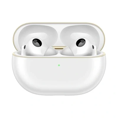 Afbeelding van HUAWEI FreeBuds Pro 4 Headphones, Bluetooth Premium geluid, Stabiele &amp; heldere gesprekken, Intelligent Dynamic ANC, Silver String Design, 33 uur van luisterplezier, iOS Android, Wit