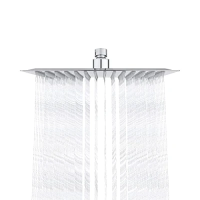 Afbeelding van Ibergrif M20297 Regendouchekop, Roestvrij Stalen Regendouche, Diameter 25 cm, Vierkante, Chroom, Zilver