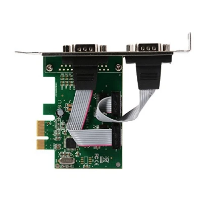 Afbeelding van Dubbele poorten 9 pins seriële RS232 DB9 PCI E kaart Com