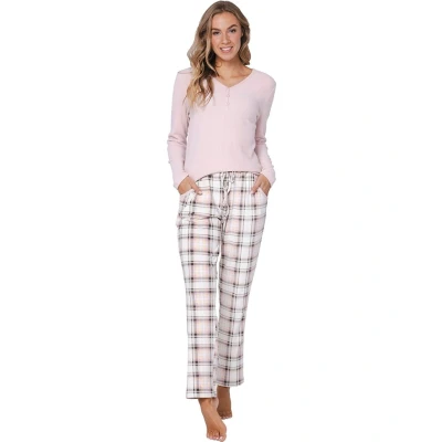 Afbeelding van Pastunette Pink Checks Pyjama/Huispak Flannel/Fleece Roze Maat 38