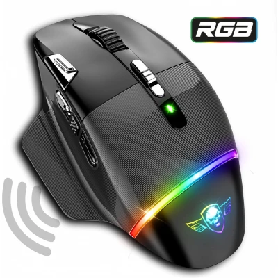 Afbeelding van Spirit of gamer XPERT M800 Bluetooth Gaming Muis Draadloze Ergonomisch 10.000 DPI RGB LED Verlichting Oplaadbaar