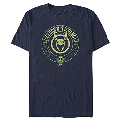 Afbeelding van Marvel Loki TickTock Unisex Crew neck T Shirt Navy blue 2XL