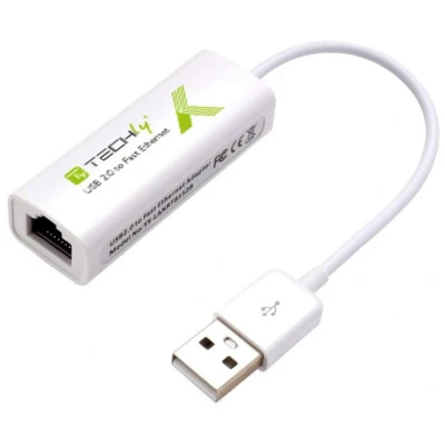 Afbeelding van Techly USB2.0 to fast Ethernet adapter USB Netwerk ADAP USB2TY