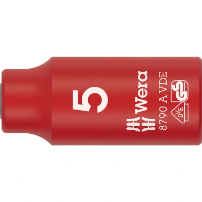 Afbeelding van Wera 05005930001 8790 B VDE Zyklop Dop Geïsoleerd 1/4&quot; 5 Mm