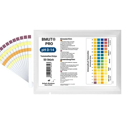 Afbeelding van 50x pH waarde 0 14 teststrips universele indicator groot meetbereik water, zwembad, vijver