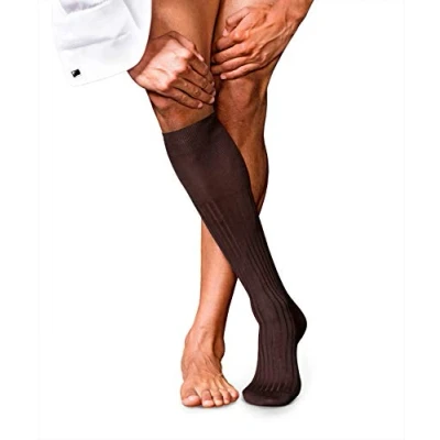 Afbeelding van Falke NO. 13 Finest Piuma Cotton Kneehigh Sokken, Heren, Maat: 41/42, Brown