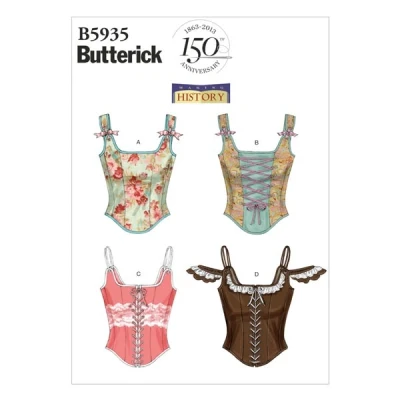 Afbeelding van Butterick BTK 5935 D5 (12 14 16 18 20) B5935 naaipatroon om te naaien, elegant, extravagant, modieus