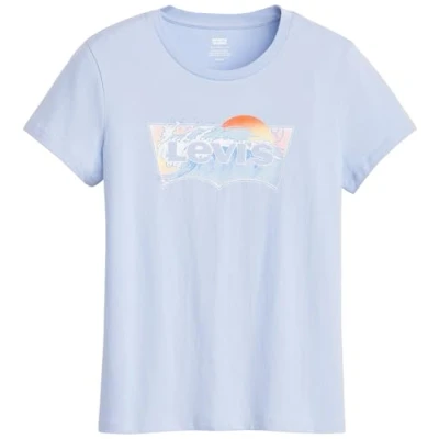 Afbeelding van Levi&#039;s THE Perfect TEE Tshirt print, Dames, Maat: XXS, Wave fill kentucky blue