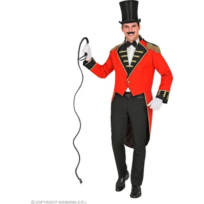 Afbeelding van Widmann Circus Kostuum Directeur Ben De Baas Man Rood Small Carnavalskleding Verkleedkleding