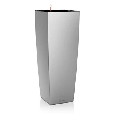 Afbeelding van Lechuza Cubico Alto premium 40 Zilver metallic