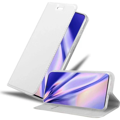 Afbeelding van Cadorabo Hoesje geschikt voor Samsung Galaxy S20 in CLASSY ZILVER Beschermhoes met magnetische sluiting, standfunctie en kaartvakje Book Case Cover Etui