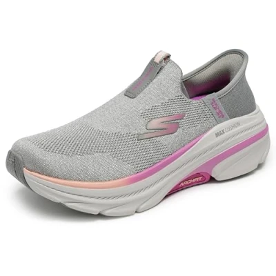 Afbeelding van Skechers Dames Max Cushioning Arch Fit 2.0 Cambridge Sneaker, Grijs, 38 EU