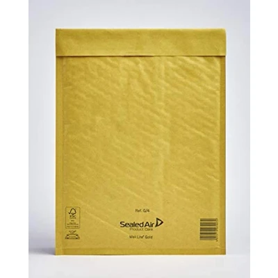 Afbeelding van Mail Lite Luchtkussenenveloppen, Goud, G/4, 240 X 330 Mm, Doos Van 50 Stuks Enveloppen