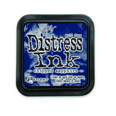Afbeelding van Ranger Distress Inks pad chipped sapphire stamp TIM27119 Tim Holtz