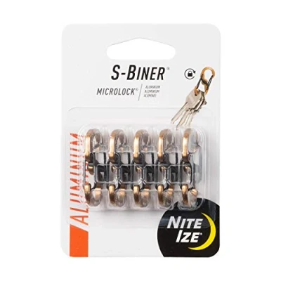 Afbeelding van Nite Ize Microlock S Biner Aluminium Karabijnhaak Coyote 5 Stuks
