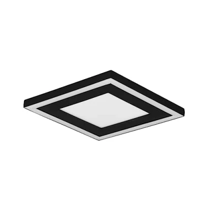 Afbeelding van Reality LED Plafondlamp Plafondverlichting 17W Warm Wit 3000K Vierkant Zwart Kunststof