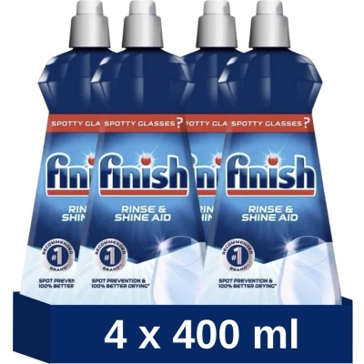 Afbeelding van Finish Glansspoelmiddel 400 ml Voor glans + bescherming 4 stuks Voordeelverpakking